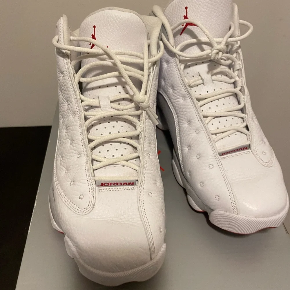 Jordan 13 Retro Sneakers in White and Gray